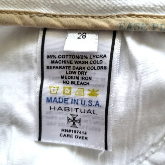 Habitual Straight Leg White Jeans Size 28 - Picture 15 of 16